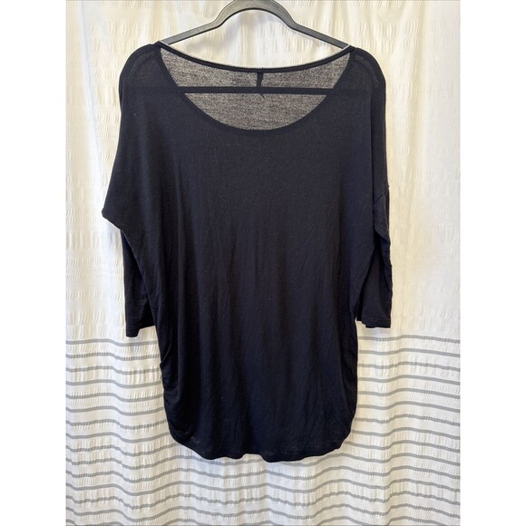 Edista Y2k 3/4‎ Sleeve Sheer Lace Blouse Large Black Tan Gothic Fairy Grung Usa - Picture 7 of 7